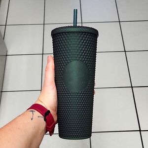 USED Matte green Starbucks cup 24 oz